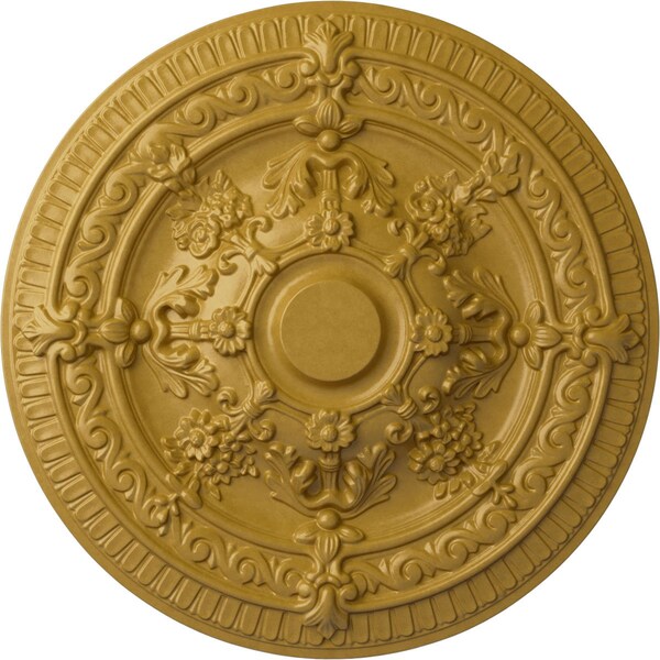 Ekena Millwork Vincent Ceiling Medallion (Fits Canopies up to 6"), Hand-Painted Iridescent Gold, 26"OD x 3"P CM26VIIGS - main